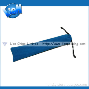 Blue Drawstring Pen Pencil Pouch Ball Point Pouch for Staioners